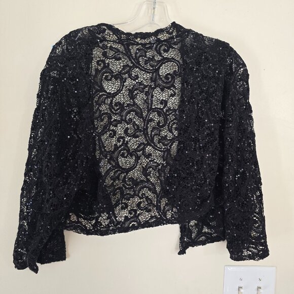 Women's Black Sequin Shaw Size 14/16 - Picture 5 of 5